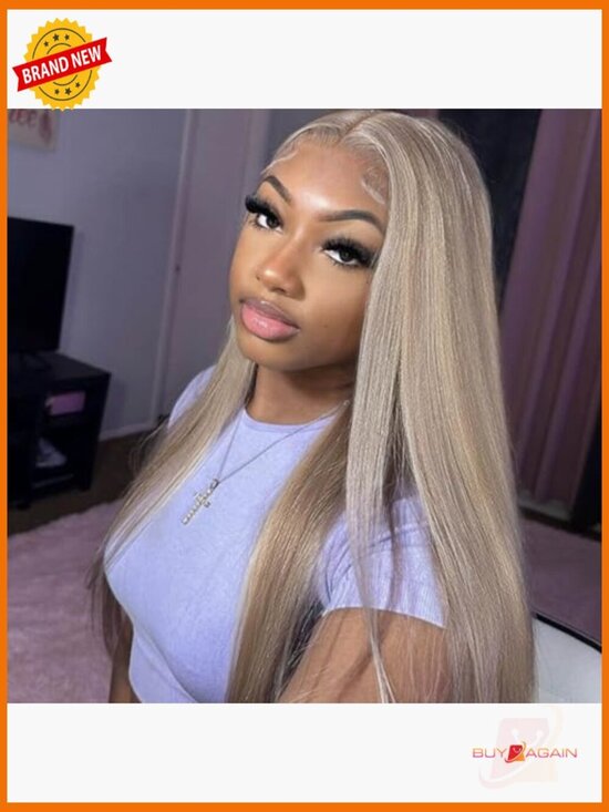 180% Density Human Hair Lace Front Wig 26Inch Straight Pre Plucked 13x4 main image 4